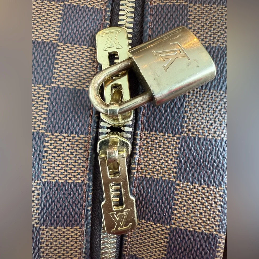 LOUIS VUITTON Authentic Nolita Ebene Boston Bag w/ LV dust bag & COA